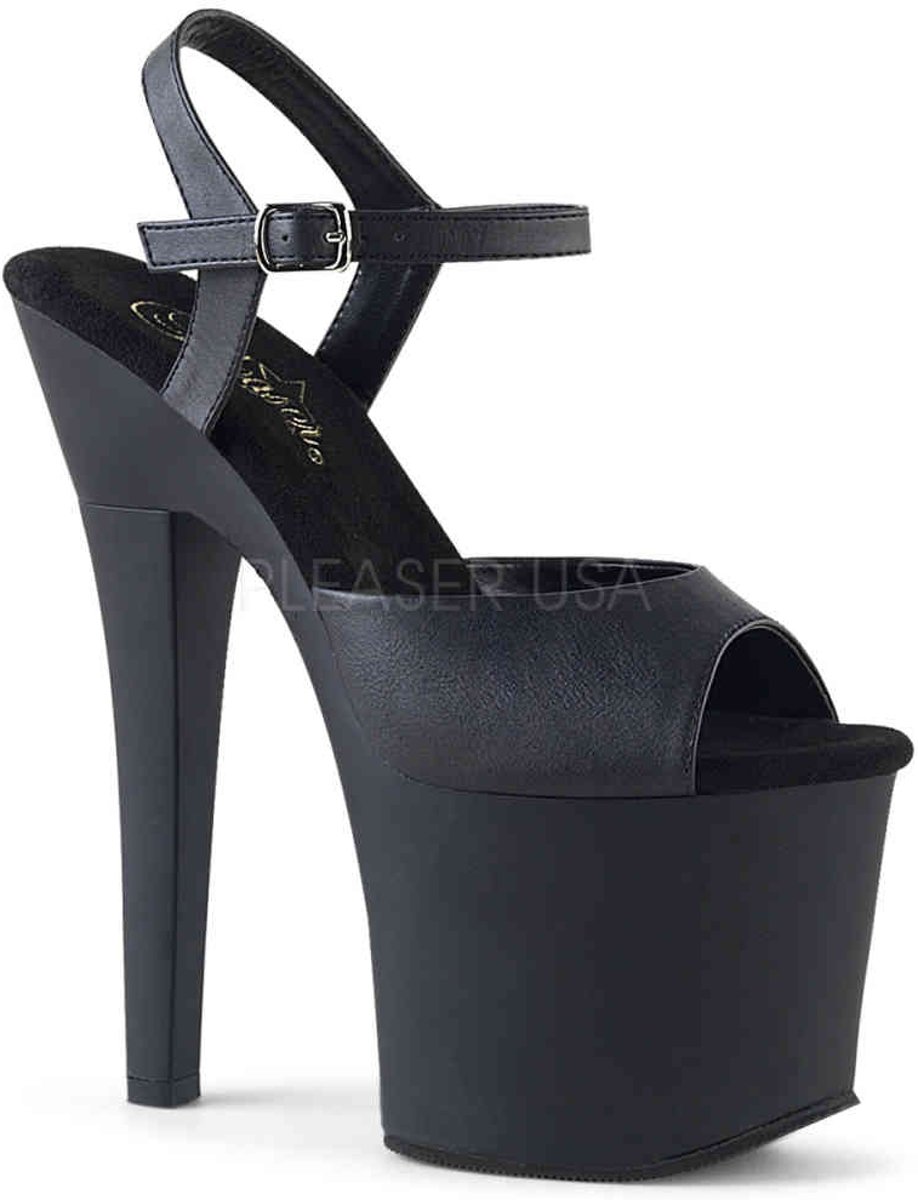 EU 38 = US 8 | RADIANT-709 | 7 Heel, 3 1/4 PF Ankle Strap Sandal